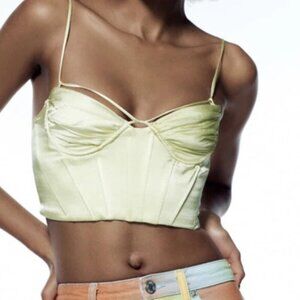 NWT ZARA | Corset Bustier Crop Tank Top | Sz. XS